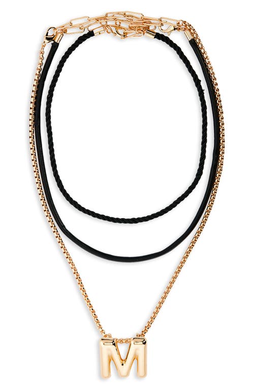 Open Edit Set Of 3 Interchangeable Initial Pendant Necklaces