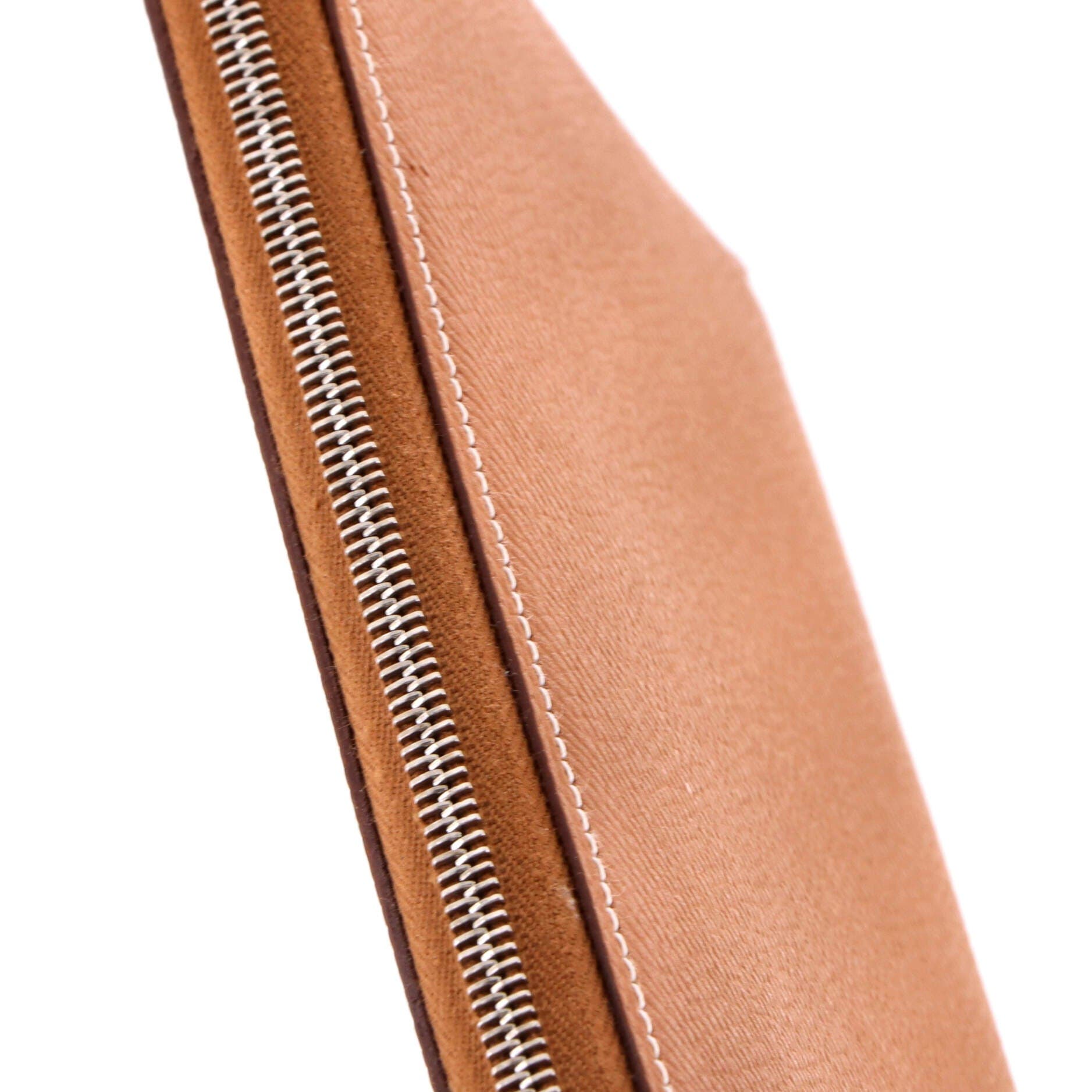 Pre-Owned Hermes Azap Zip Around Wallet Silk'in Epsom Long, Alternate, color, Gold