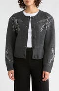 Vigoss Rhinestone Crop Cardigan