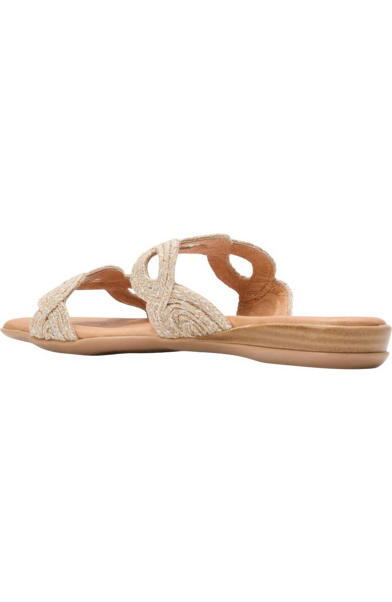 André Assous Nizzie Double Strap Slide Sandal, Alternate, color, Natural/ Platino