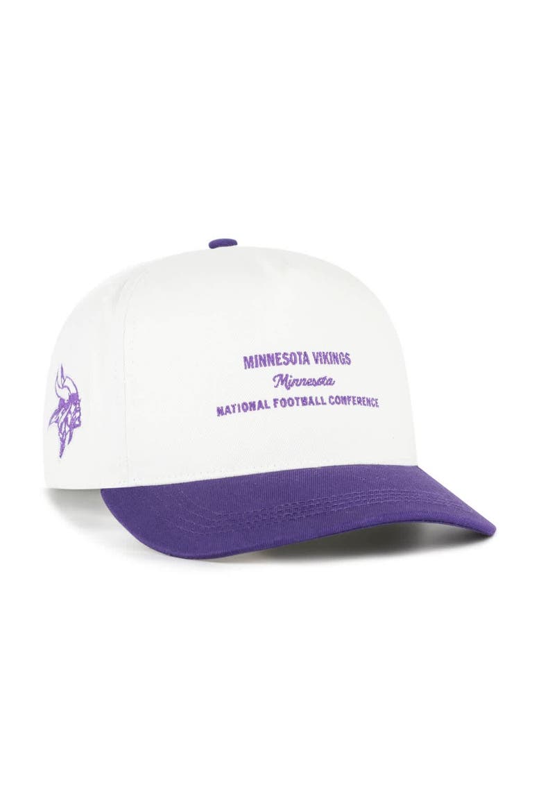 Men's '47  White Minnesota Vikings Contemporary Two-Tone Hitch Adjustable Hat, Main, color, White