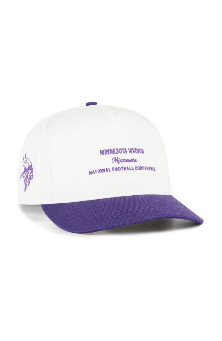 '47 Men's '47 White Minnesota Vikings Contemporary Two-Tone Hitch Adjustable Hat, Main, color, White