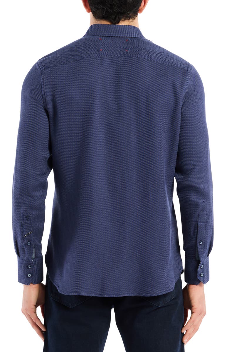 Robert Graham Leonard Stretch Button-Up Shirt, Alternate, color, Indigo