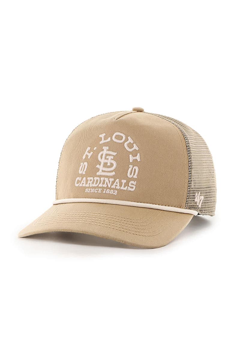 '47 Men's '47  Khaki St. Louis Cardinals Ranchero Adjustable Hitch Hat, Main, color, 
