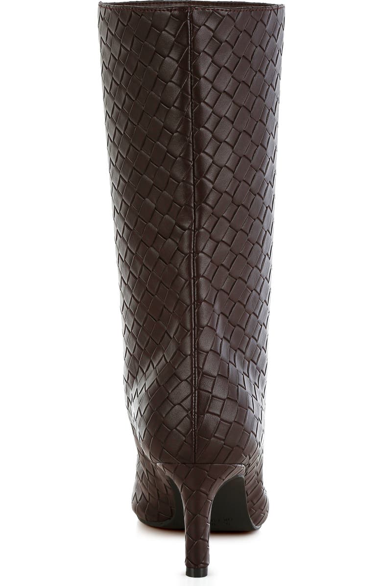 LONDON RAG Mentha Woven Faux Leather Boot, Alternate, color, Chocolate