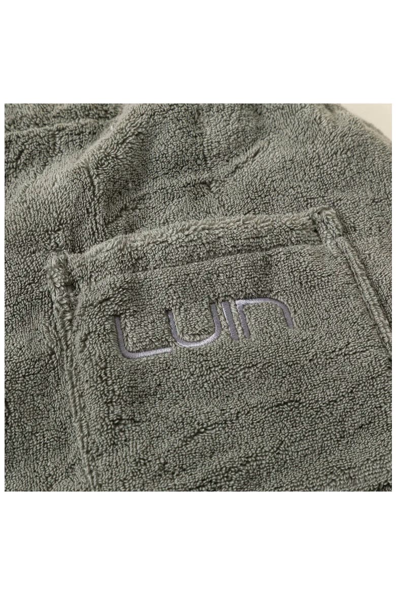 Turkish Cotton Men's Wrap Towel by Luin Living, Alternate, color, Granite