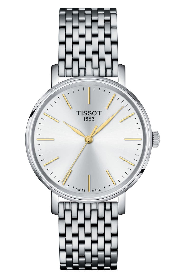Everytime Mesh Strap Watch, 34mm, Main, color, SILVER