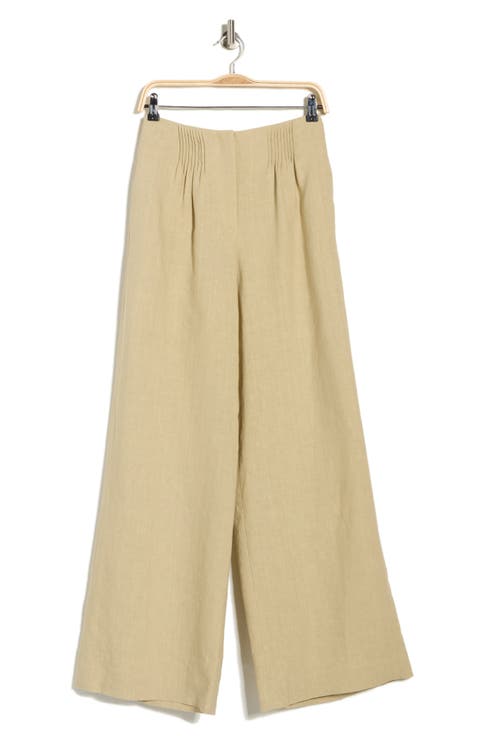 Mini Pleated Linen Pants