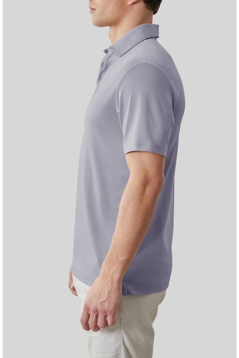Georgia Short Sleeve Pima Cotton Polo, Alternate, color, LAVENDER WHISPER