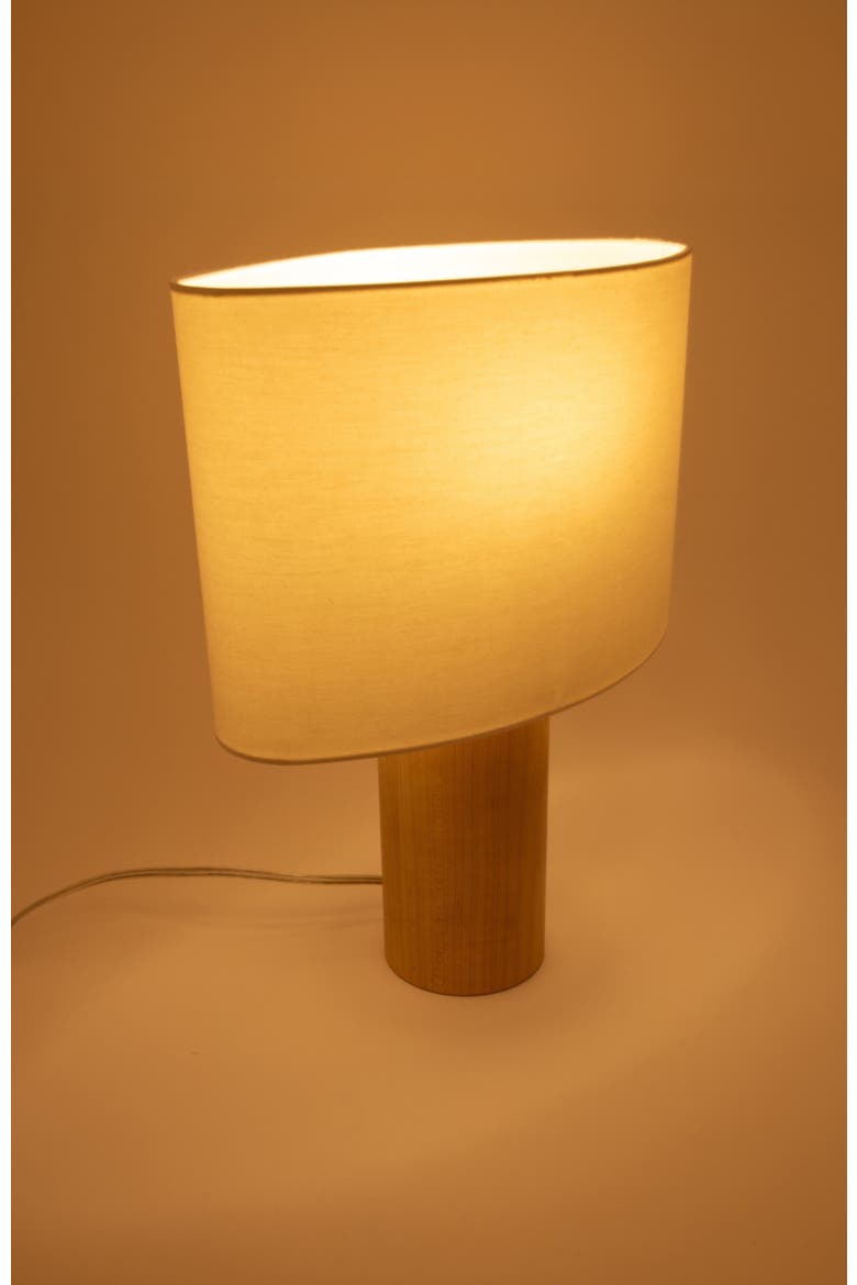 Mia 16" Midcentury LED Table Lamp With Natural Maple Wood Base, Alternate, color, Natural Wood