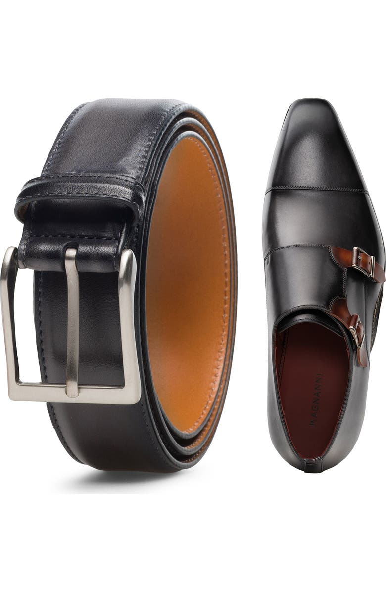 Magnanni Leros Cap Toe Double Monk Shoe, Alternate, color,
