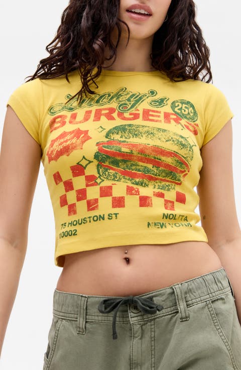 Burgers Graphic Baby Tee