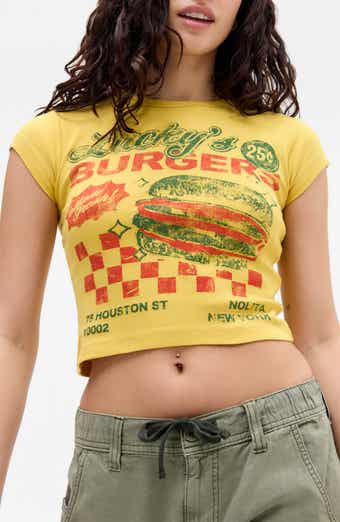 BDG Urban Outfitters Burgers Graphic Baby Tee