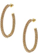 OLIVIA WELLES Claudia Imitation Pearl Hoop Earrings