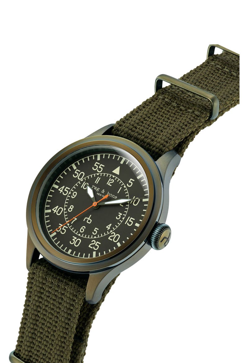 Archer Pilot Watch, 42mm, Alternate, color, BLACK