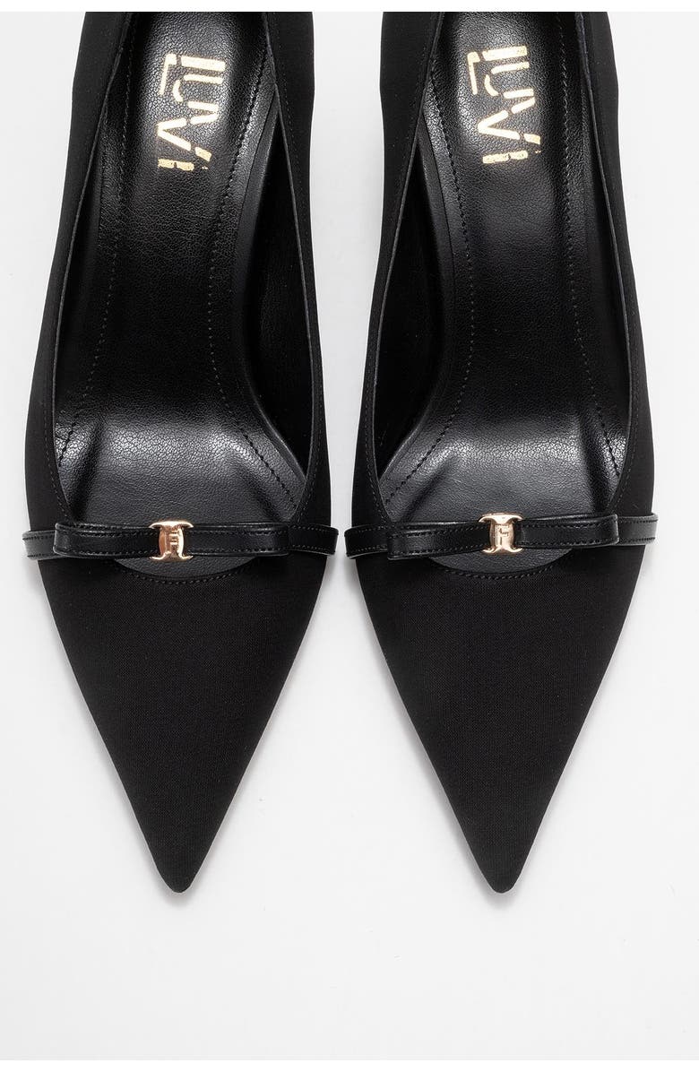 Prologue Shoes Annie Bow Pointed Toe Pump, Alternate, color, Black