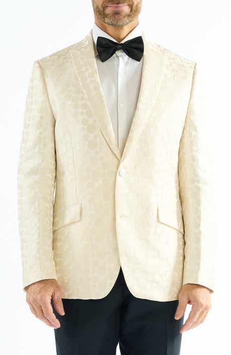 SAVILE ROW CO Dotted Jacquard Evening Jacket