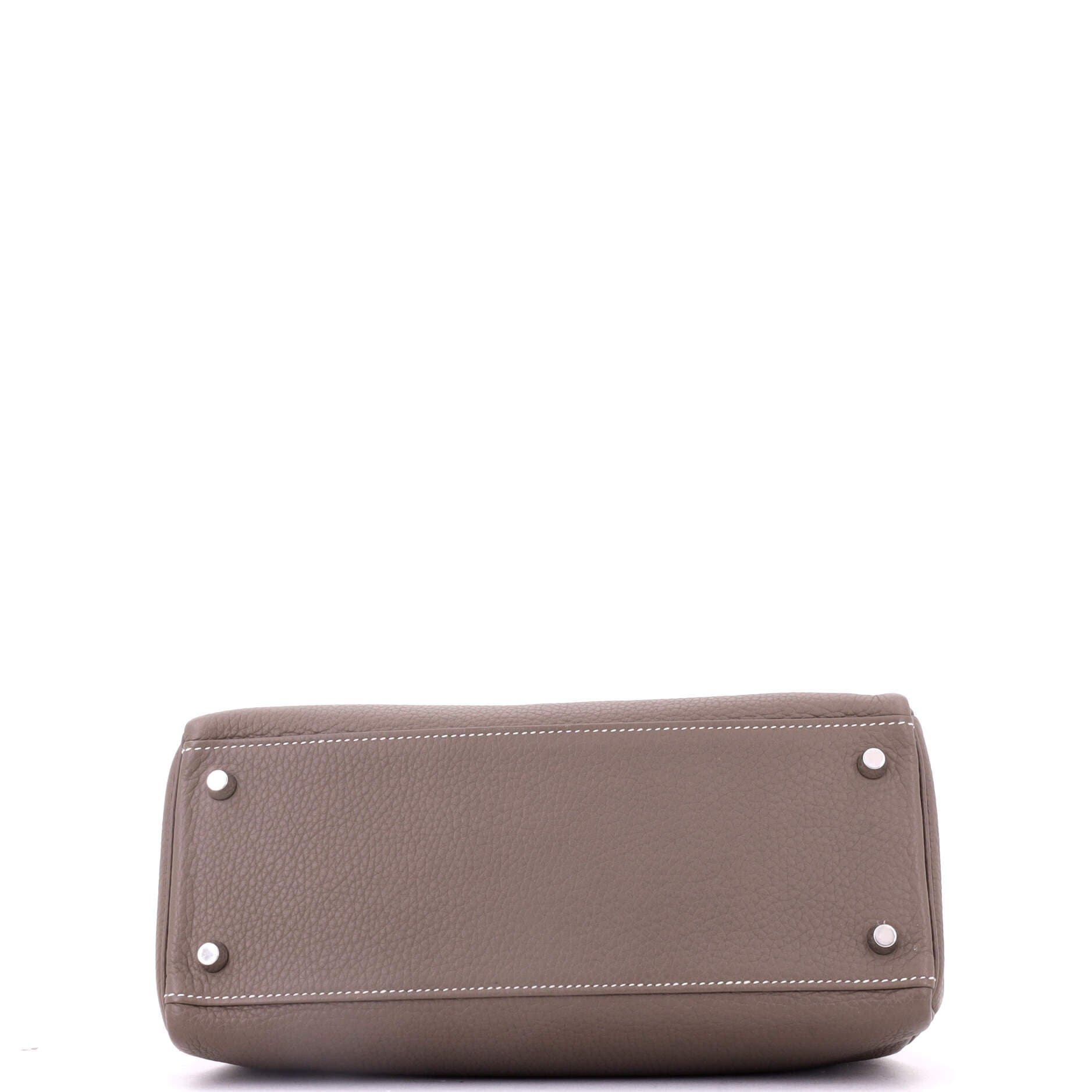 Kelly Handbag Grey Clemence with Palladium Hardware 28, Alternate, color, Grey