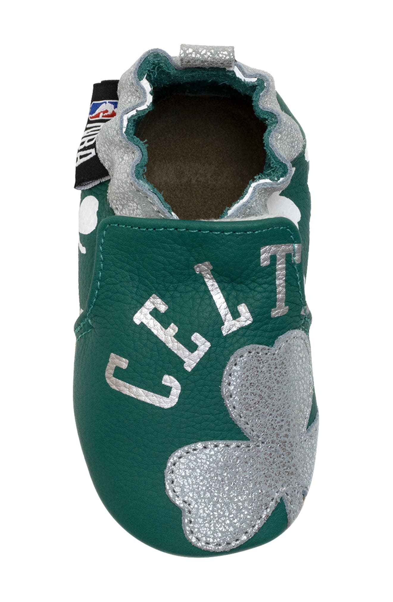 Robeez<sup>®</sup> Boston Celtics Crib Shoe, Alternate, color, 