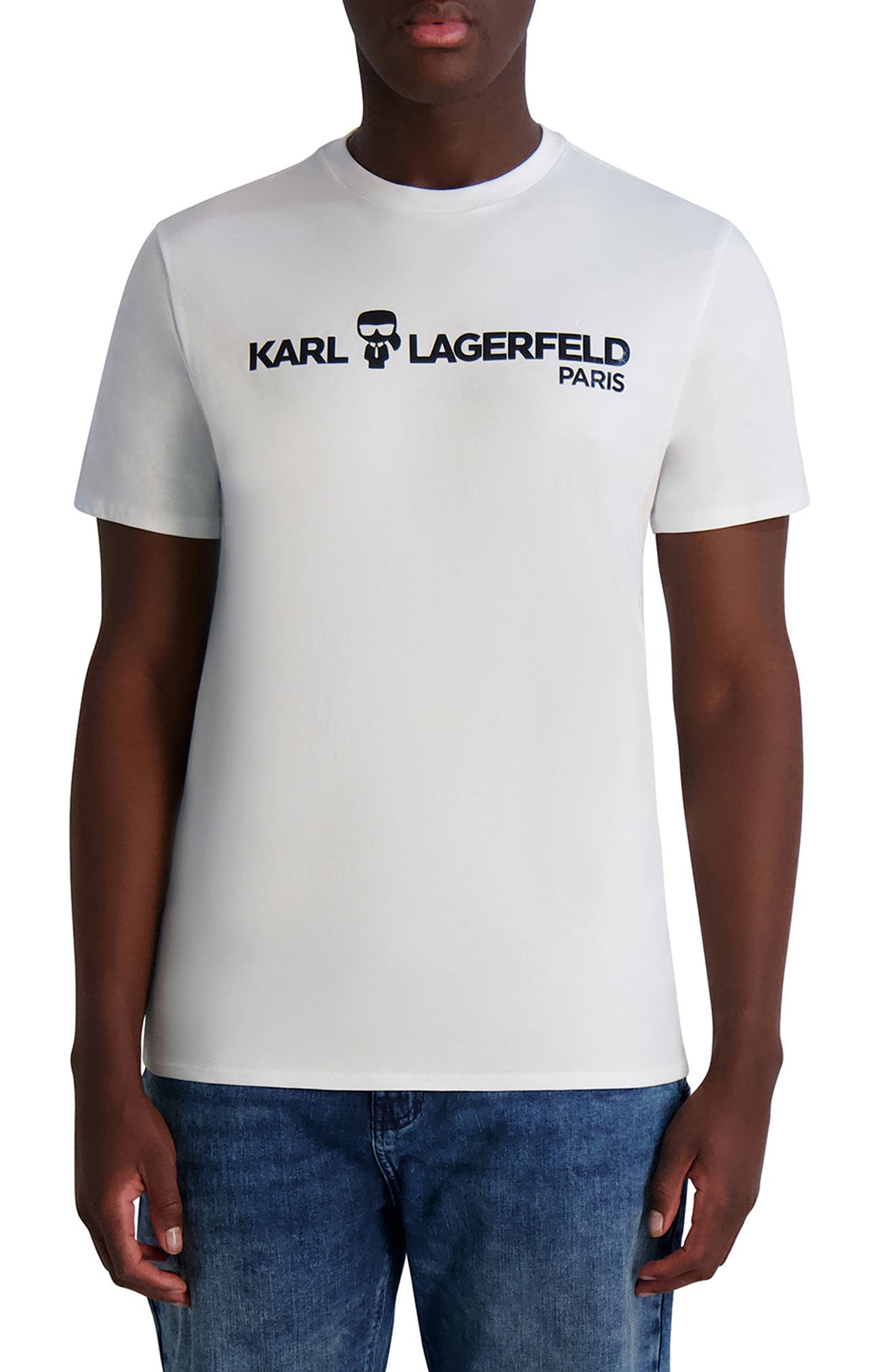 KARL LAGERFELD PARIS Core Logo Graphic T-Shirt