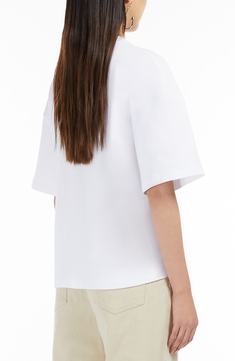 SPORTMAX Peplo Lace-Up Cotton Jersey Top, Alternate, color, 