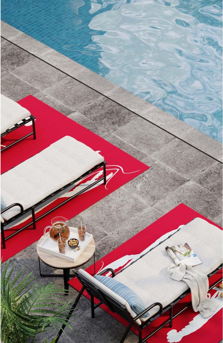 Mad Mats Double Lobster Red & Aqua, Alternate, color, Red And Aqua