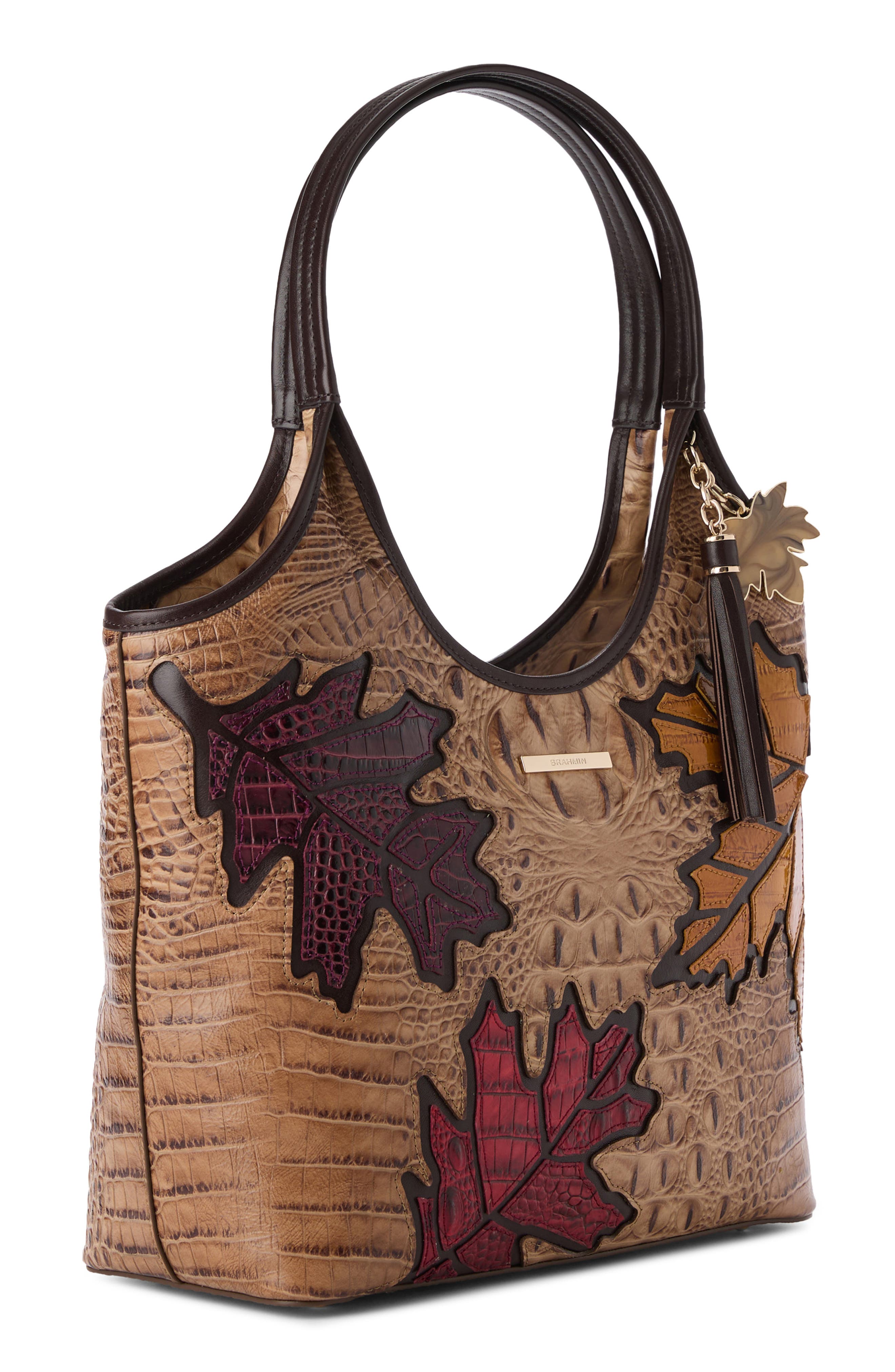 Brahmin Melora Croc Embossed Leather Tote, Alternate, color, 