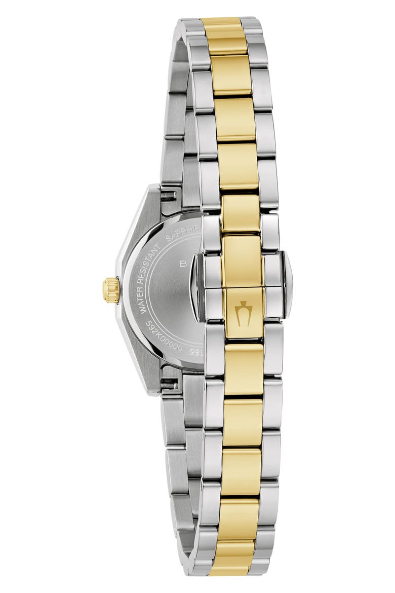 Surveyor Two-Tone Bracelet Watch, 22.7mm, Alternate, color, GREEN/ TWO-TONE
