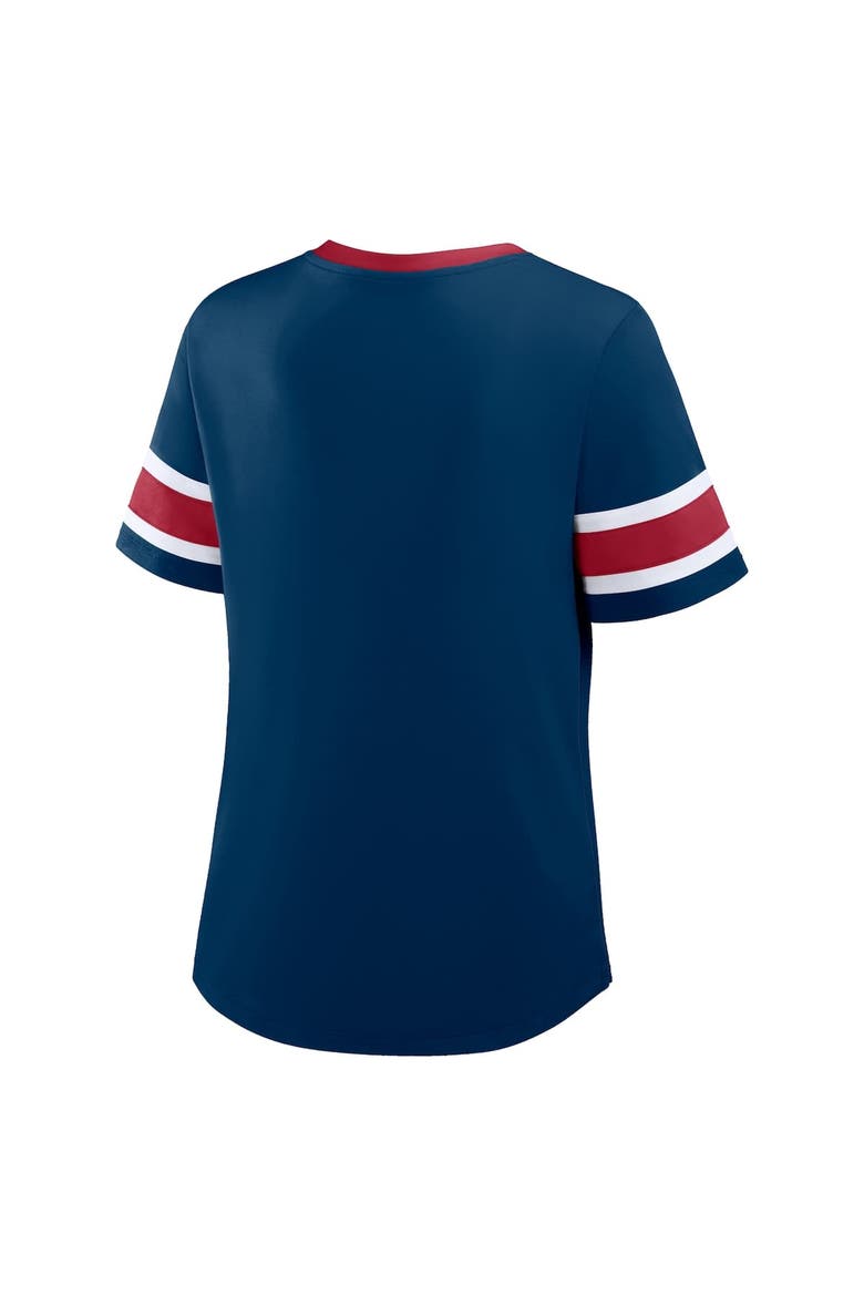 Women's Fanatics Navy Houston Texans Redzone Draw Play Athena Lace-Up T-Shirt, Alternate, color, Navy