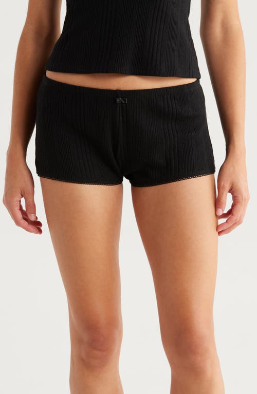 Andine Antonela Palermo Rib Shorts In Black