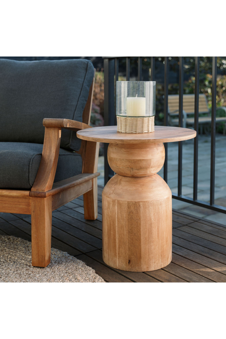 Clear Glass and Rattan Candleholder, Alternate, color, Glass Wide