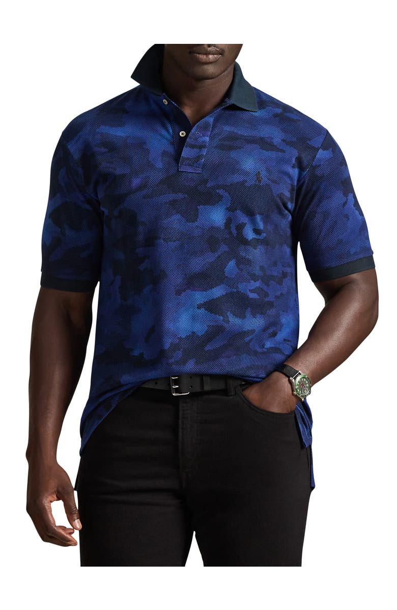 Polo Ralph Lauren Big & Tall Animated Mesh Polo Shirt, Main, color, Spy Camo