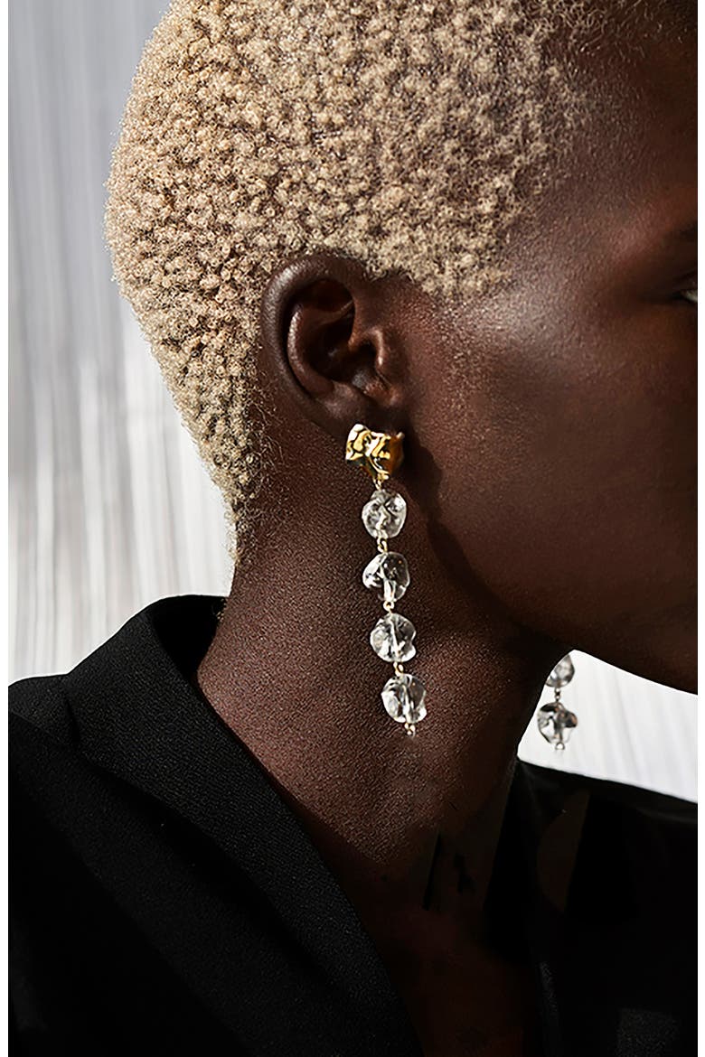 Lucite® Drip Earrings, Alternate, color, GOLD