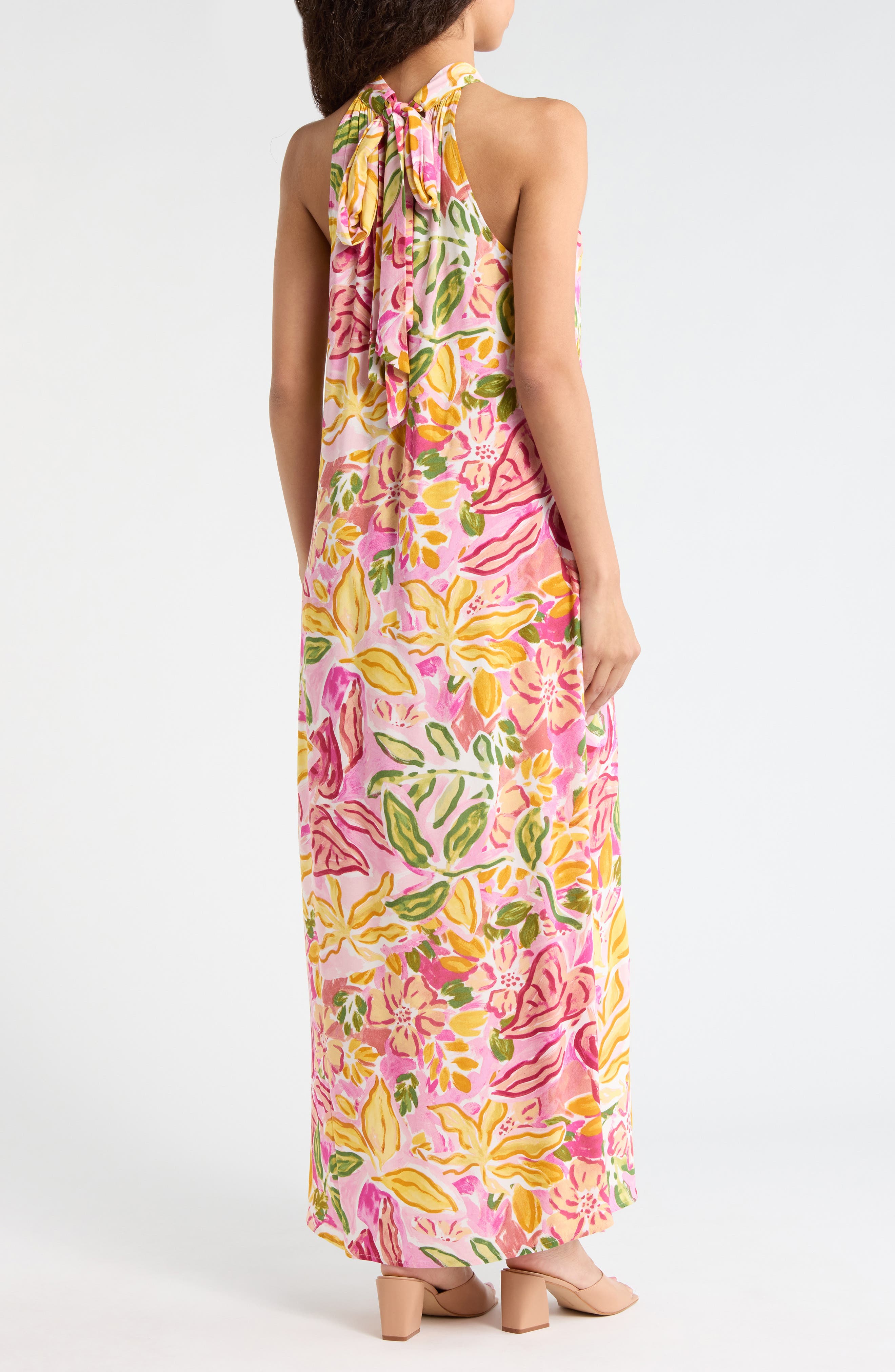 Floral Challis Maxi Dress - image 2