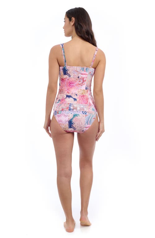 Profile By Gottex Karma D Cup Center Ruched Tankini In Multi