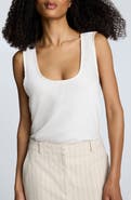 Kenneth Cole Satin Scoop Neck Tank