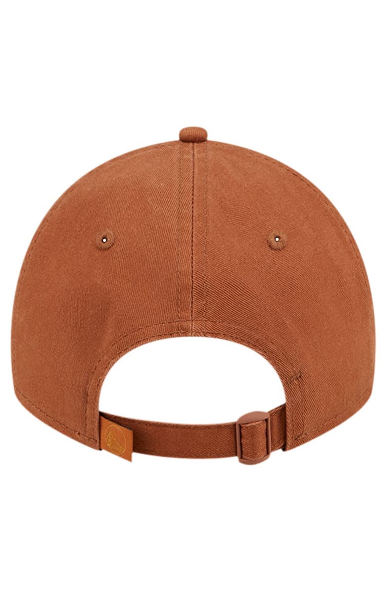 New Era Men's New Era Brown Golden State Warriors Colorpack Tonal 9TWENTY Adjustable Hat, Alternate, color,