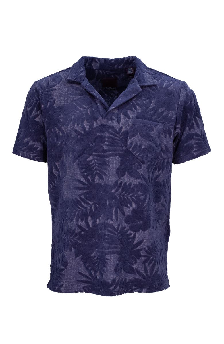 Lords of Harlech Johnny Terry Towel Polo, Alternate, color, Farm Floral Navy