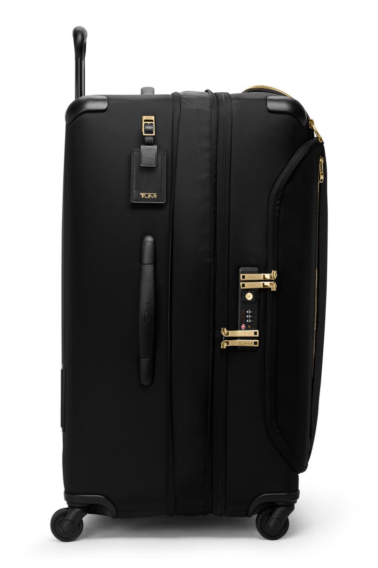 Voyageur Léger Large Dual Access Expandable Checked Luggage, Alternate, color, BLACK/ GOLD