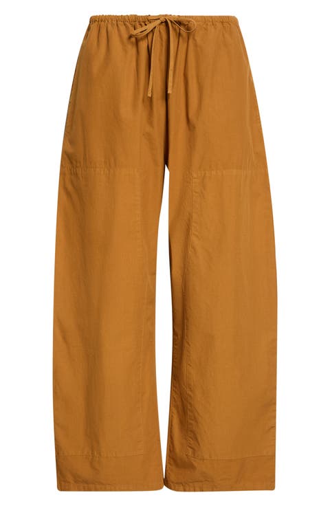 Kyoto Cotton Drawstring Utility Crop Pants