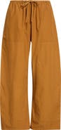 LESET Kyoto Cotton Drawstring Utility Crop Pants