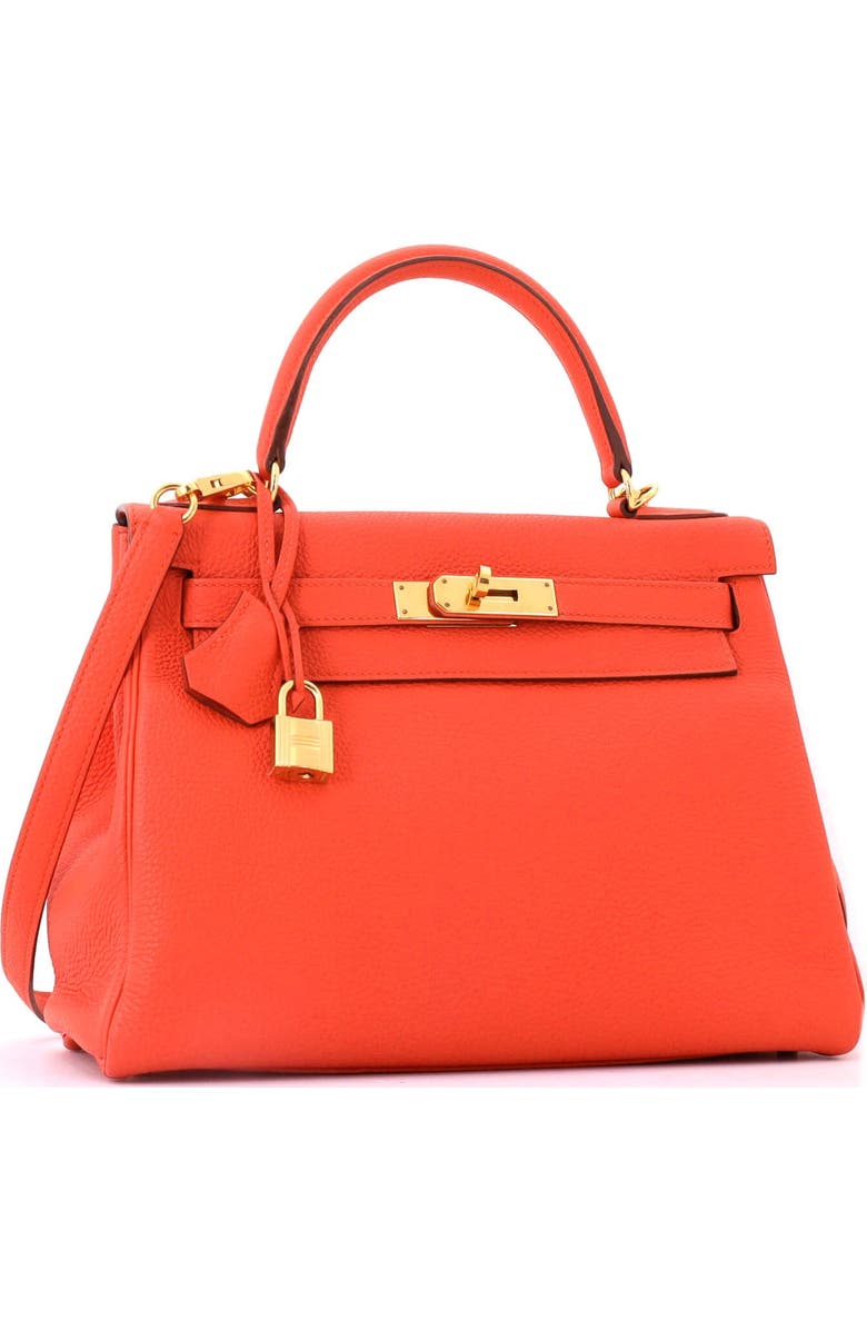 Pre-Owned Hermes Kelly Handbag Orange Togo with Gold Hardware 28, Alternate, color, Capucine