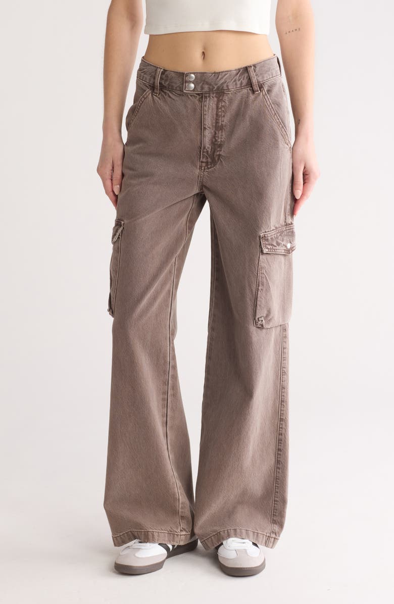 PacSun Mid Rise Baggy Cargo Jeans, Main, color, 