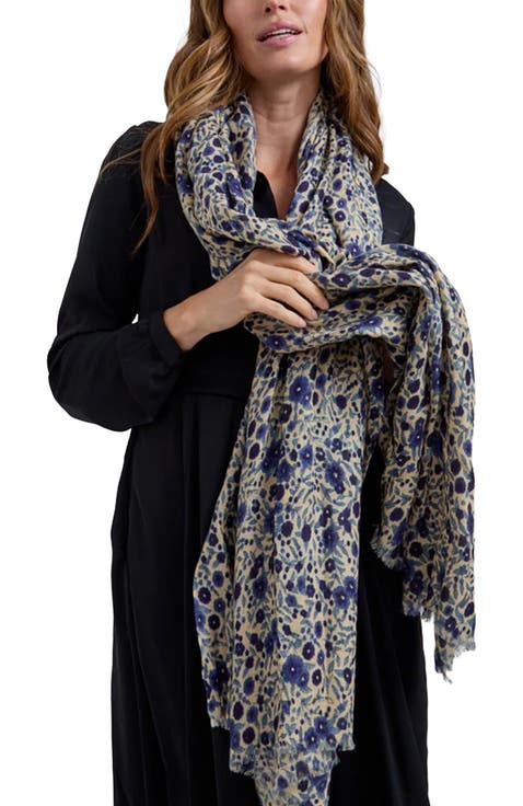 Karen Aster Floral Scarf