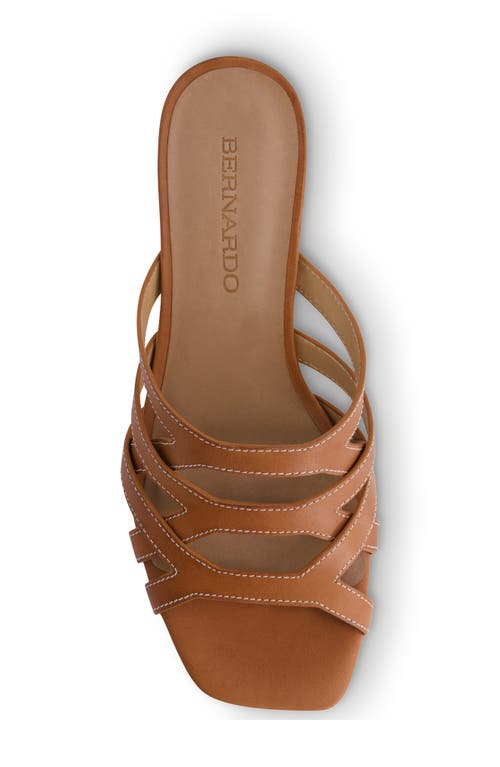 Bernardo Jacin Low Block Heel Sandal In Brown