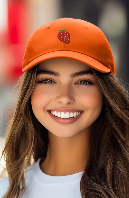 Dalix Strawberry Hat In Orange