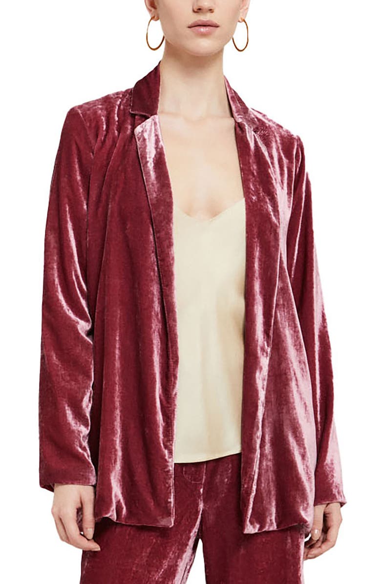 ottod'Ame Velvet Blazer, Main, color, Pink