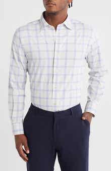 David Donahue Plaid Performance Sport Shirt