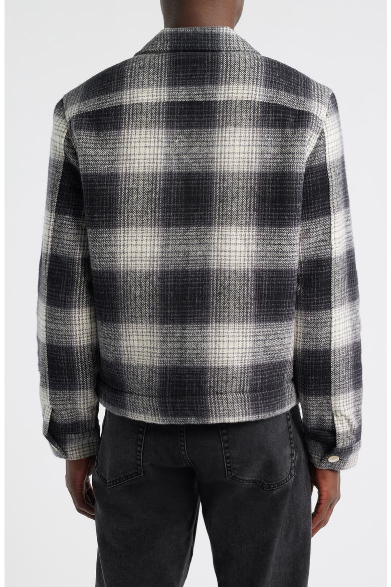 Matheson Check Organic Cotton Jacket, Alternate, color, BLACK/ OFF WHITE