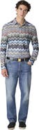 Missoni Long-sleeved Viscose Chevron Shirt With Snake Pattern